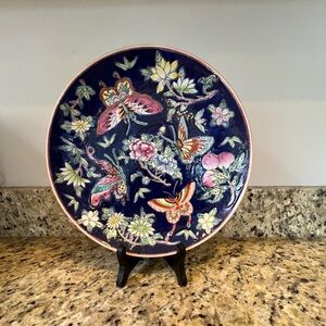 Hand Painted Porcelain Butterfly Oriental